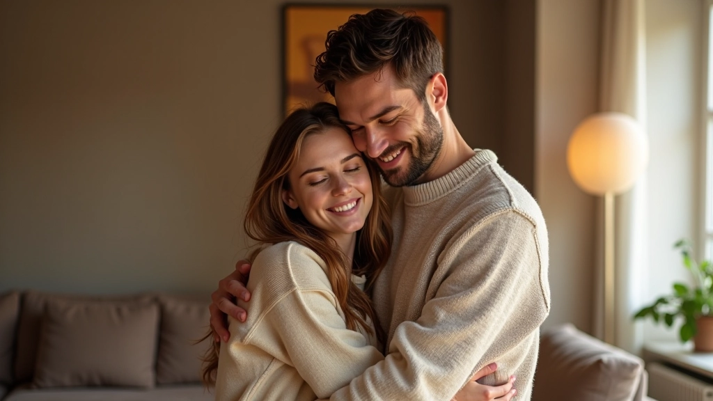 Deux personnes se donnant une accolade sincère, exprimant la confiance et l'affection mutuelle